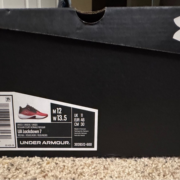 Under Armour | Lockdown 7 Basketball Shoe | Unisex - Mens Size 12 - Picture 5 of 12